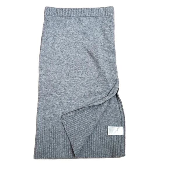 NWT Banana Republic Steel Grey Merino Wool Zip Sweater Skirt - Medium - Picture 4 of 8